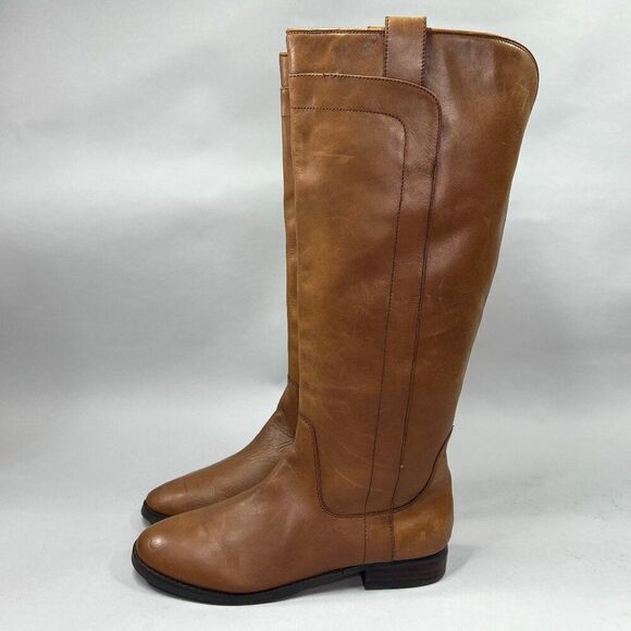 Brown Leather Knee-High Boots - Picture 5 of 15